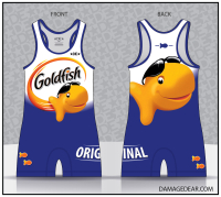 Goldfish Mens Singlet-Blue