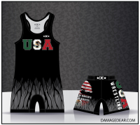 Tree and Roots USA Mexico Singlet and Fight Shorts Pack