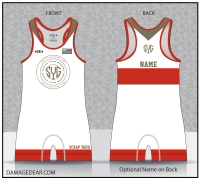 Scrap Yard Garage Freestyle Singlet-Red