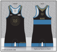 Scrap Yard Garage Freestyle Singlet-Blue