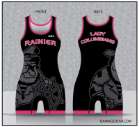 Rainier Lady Columbians Singlet - Black and Pink