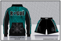 Rogue Teal Sublimated Hoodie and Fight Shorts