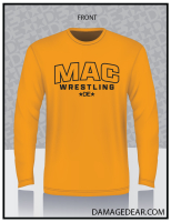 McLoughlin Bulldogs Wrestling LS T-Shirt - Gold