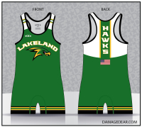 Lakeland Hawks Singlet - Green