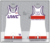 Ukiah Wrestling Club UWC Red-banded Singlet