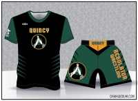 Quincy Regulators Set-in Sleeve Tight-Fitting Rash Guard and Fight Shorts