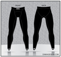 Spandex Tights with loops - Black