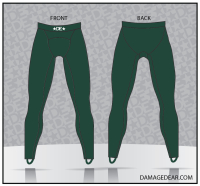 Spandex Tights with loops - Dark Green