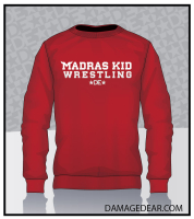 Madras Kid Wrestling Crewneck Sweatshirt - Red