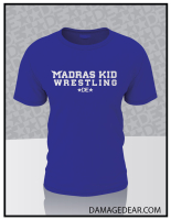 Madras Kid Wrestling T-shirt - Blue