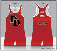 David Douglas Wrestling Red Banded Singlet