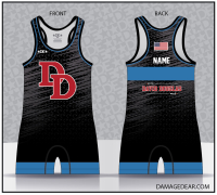 David Douglas Wrestling Blue Banded Singlet