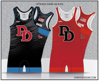 David Douglas Wrestling Red and Blue Singlet Pack