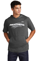 South Medford Wrestling Tri-Blend Wicking Short Sleeve Hoodie - Gray