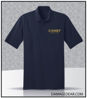 Canby Wrestling Embroidered Polo Shirt - Navy