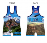 Men's Blue 2017 High-cut Team Oregon Singlet
