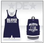 Big River Wrestling Singlet and Bag