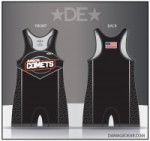 Junior Comets Wrestling Silverwind Singlet  IN STOCK!!  (DISCONTINUED)