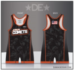 Junior Comets Wrestling Midnight Camo Singlet  IN STOCK!!  (DISCONTINUED)